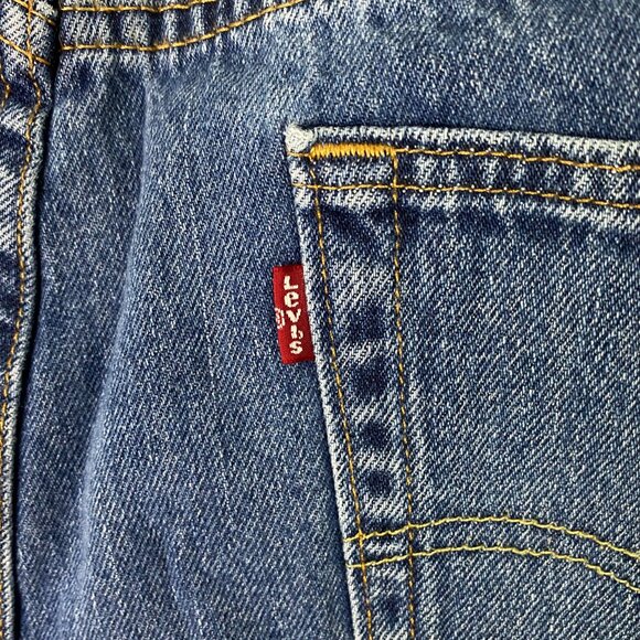 Levi's 505 Regular Fit Straight Leg Jeans Men's 40 x 32 Fits 40 x 30 Blue Cotton - Picture 5 of 13